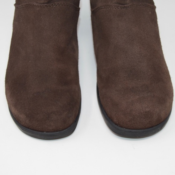 Martino of Canada Brown Suede Slouch Boot, Block Heel, Size 9.5 - Picture 11 of 16